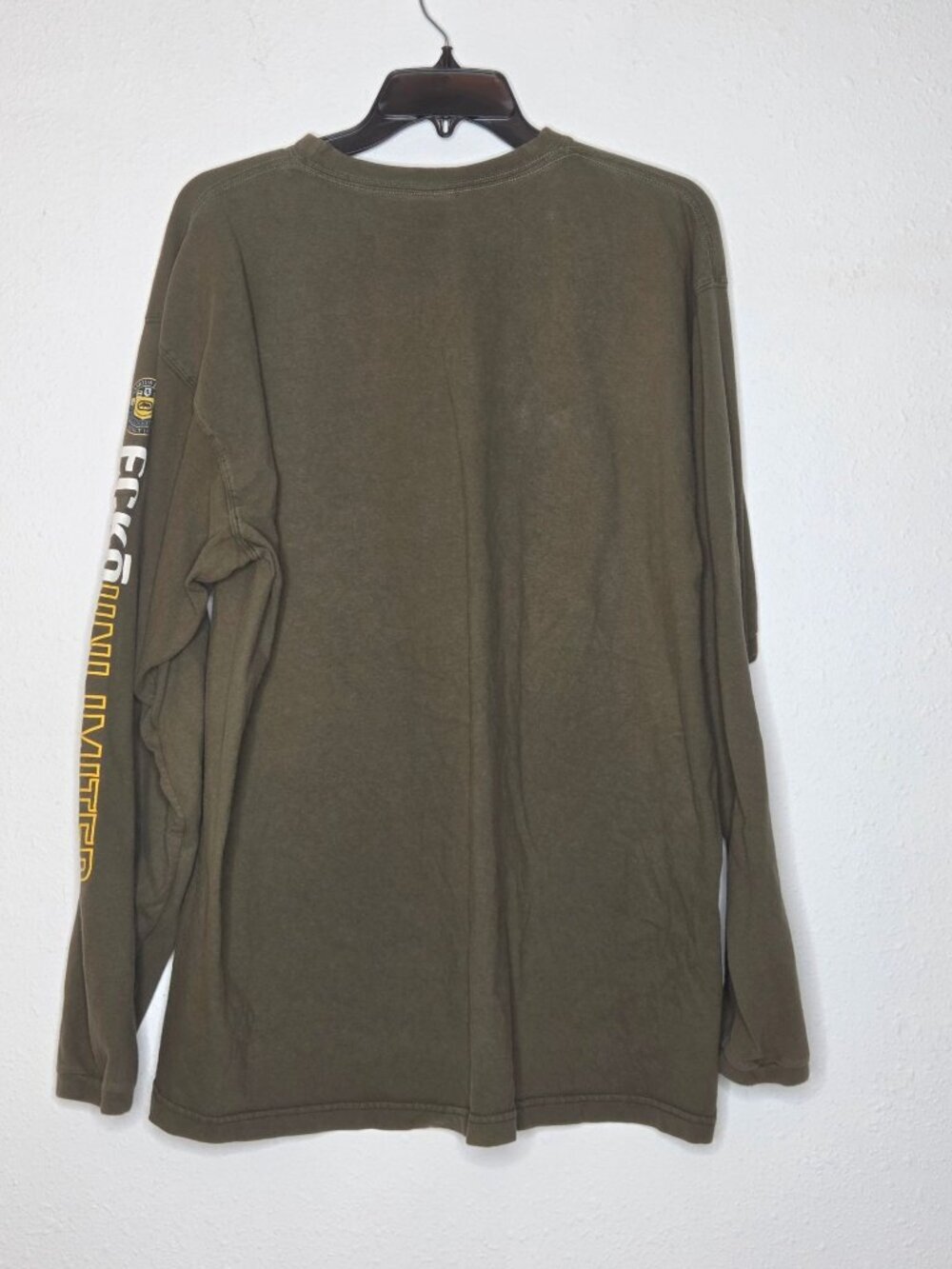 Ecko Unltd. Vintage Olive Green Long-sleeve Graphic Shirt XL - Picture 2 of 7